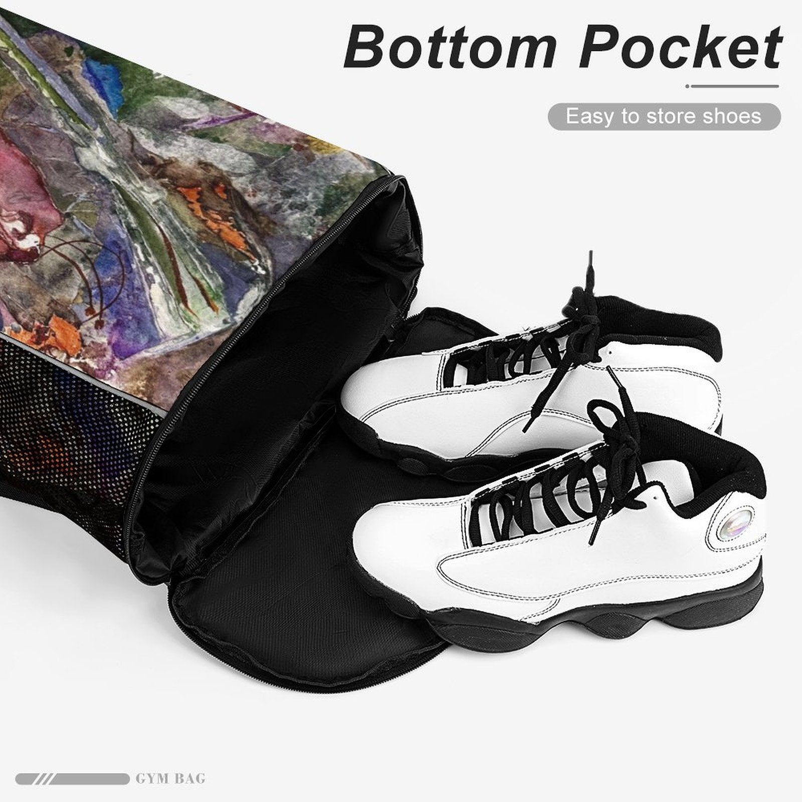 Sport Drawstring Super Light Backpack/Bag with Shoe Compartment - Lana Art Sweden
