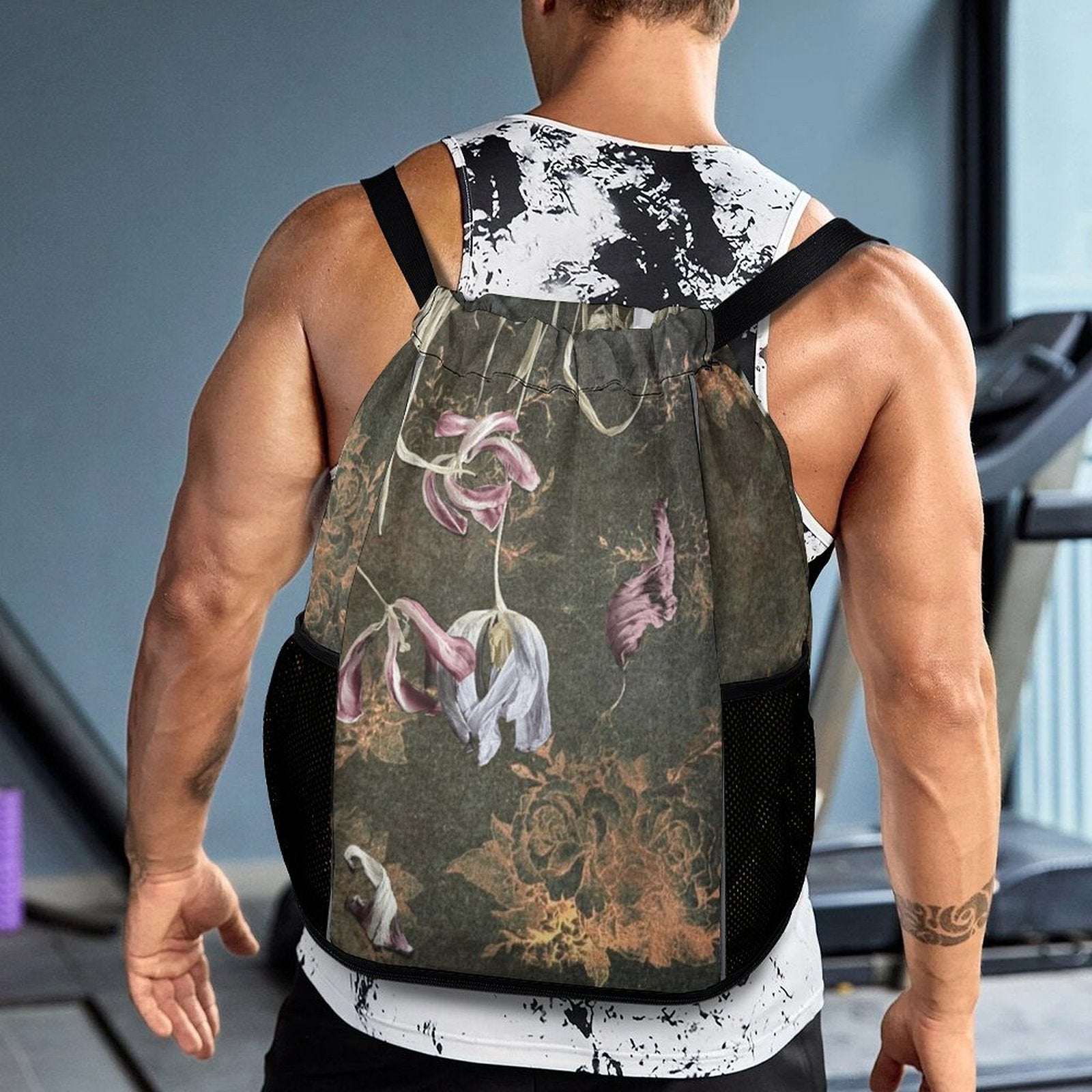 Sport Drawstring Super Light Backpack/Bag with Shoe Compartment - Lana Art Sweden