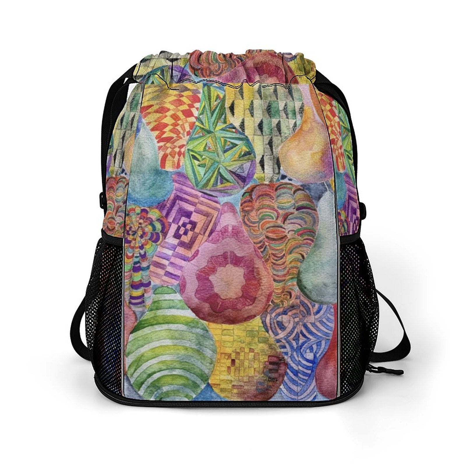 Sport Drawstring Super Light Backpack/Bag with Shoe Compartment - Lana Art Sweden