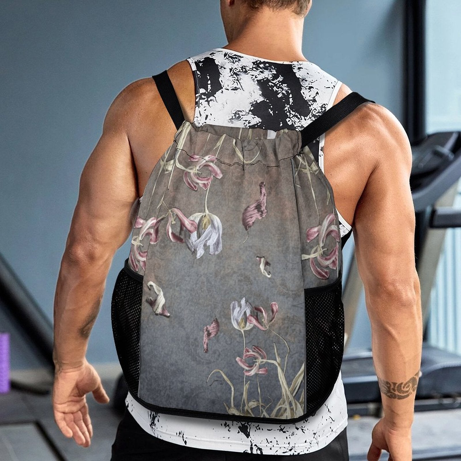 Sport Drawstring Super Light Backpack/Bag with Shoe Compartment - Lana Art Sweden
