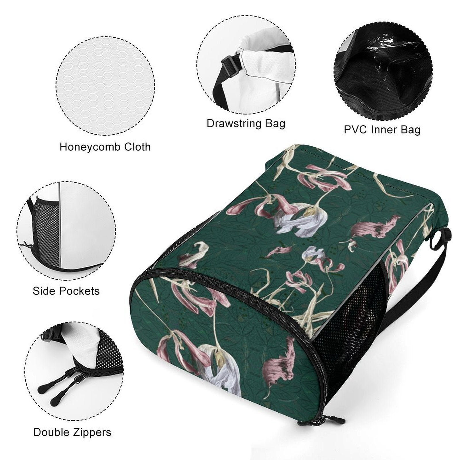 Sport Drawstring Super Light Backpack/Bag with Shoe Compartment - Lana Art Sweden
