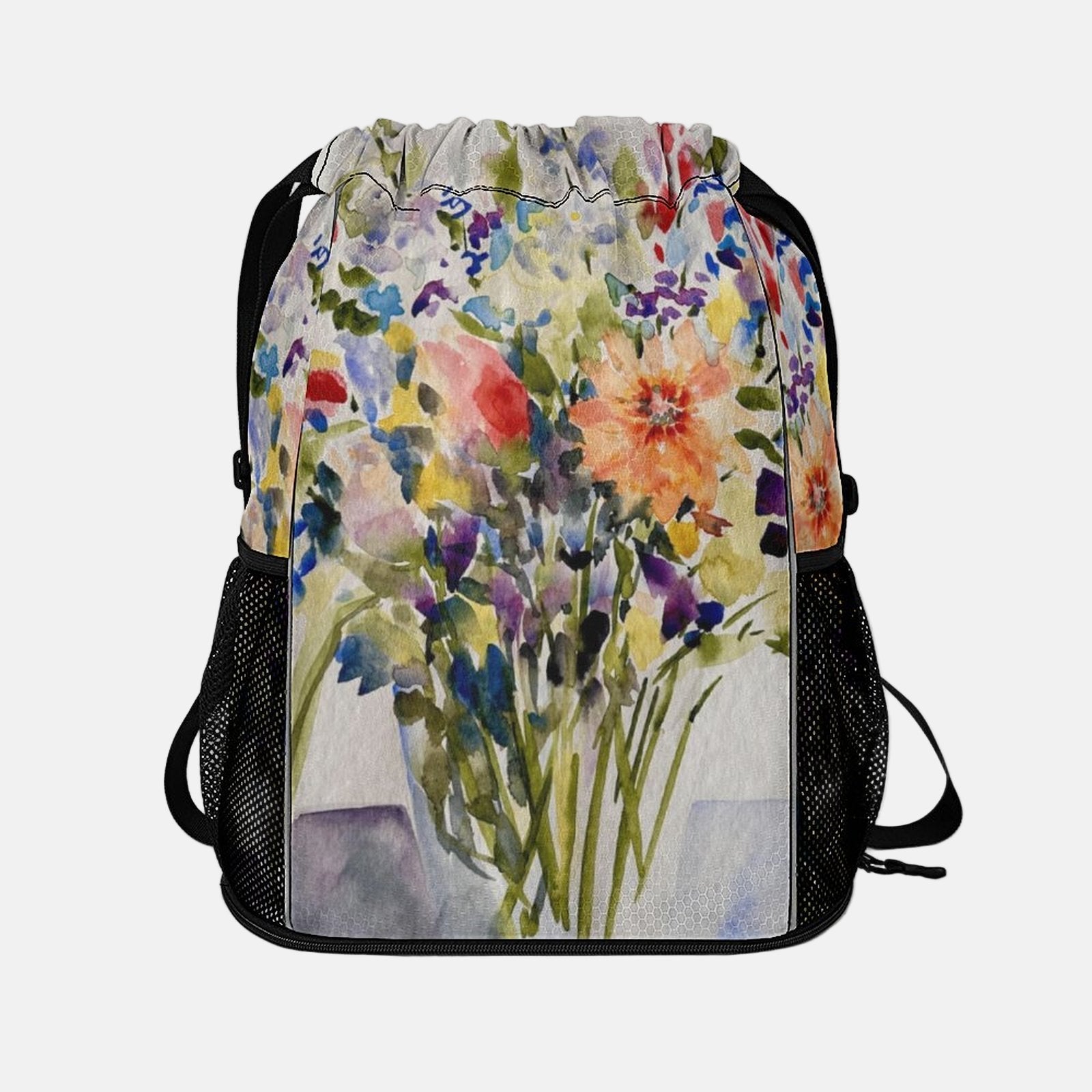 Sport Drawstring Super Light Backpack/Bag with Shoe Compartment - Lana Art Sweden