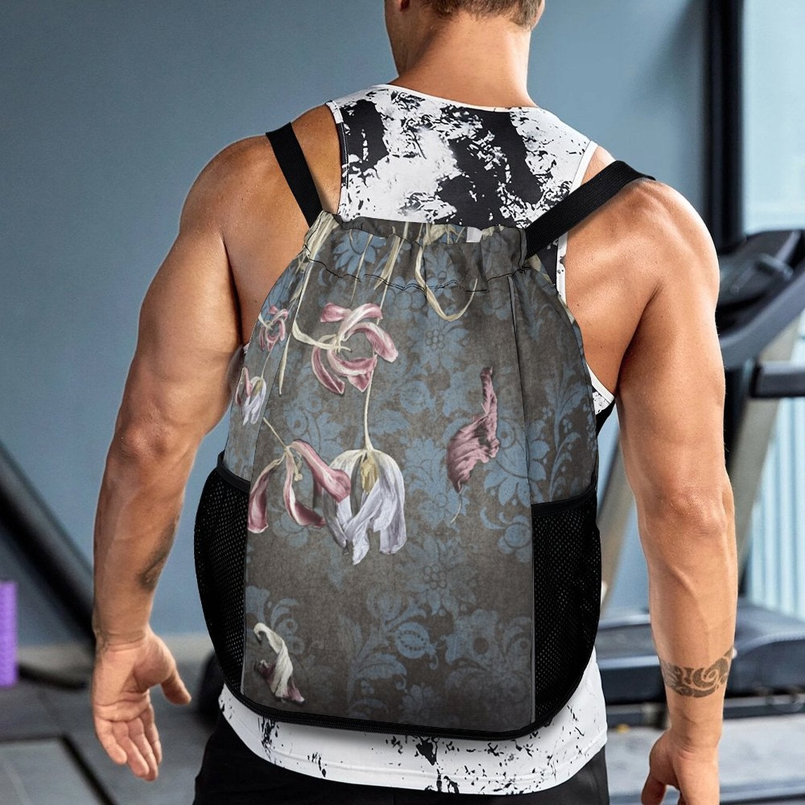Sport Drawstring Super Light Backpack/Bag with Shoe Compartment - Lana Art Sweden