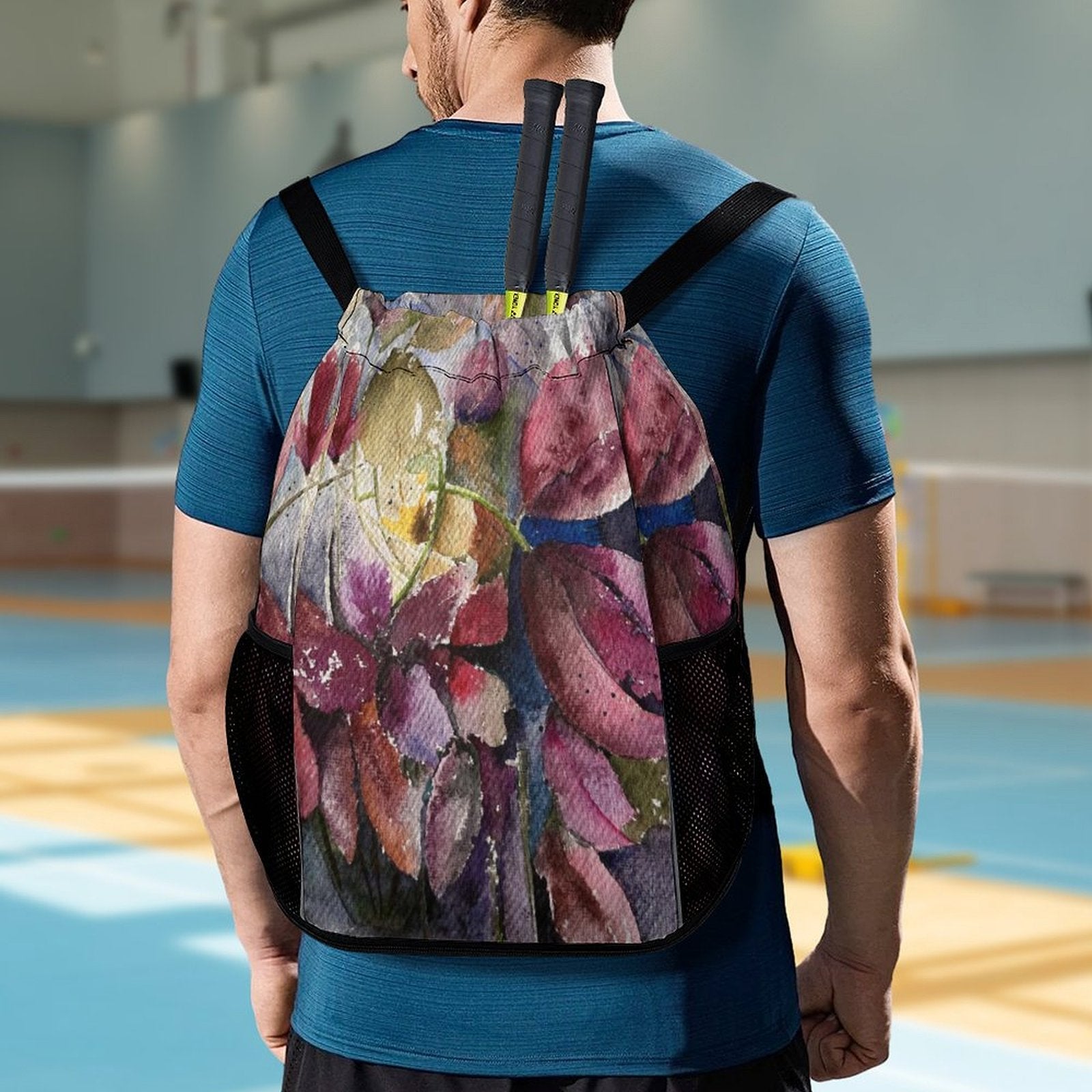 Sport Drawstring Super Light Backpack/Bag with Shoe Compartment - Lana Art Sweden