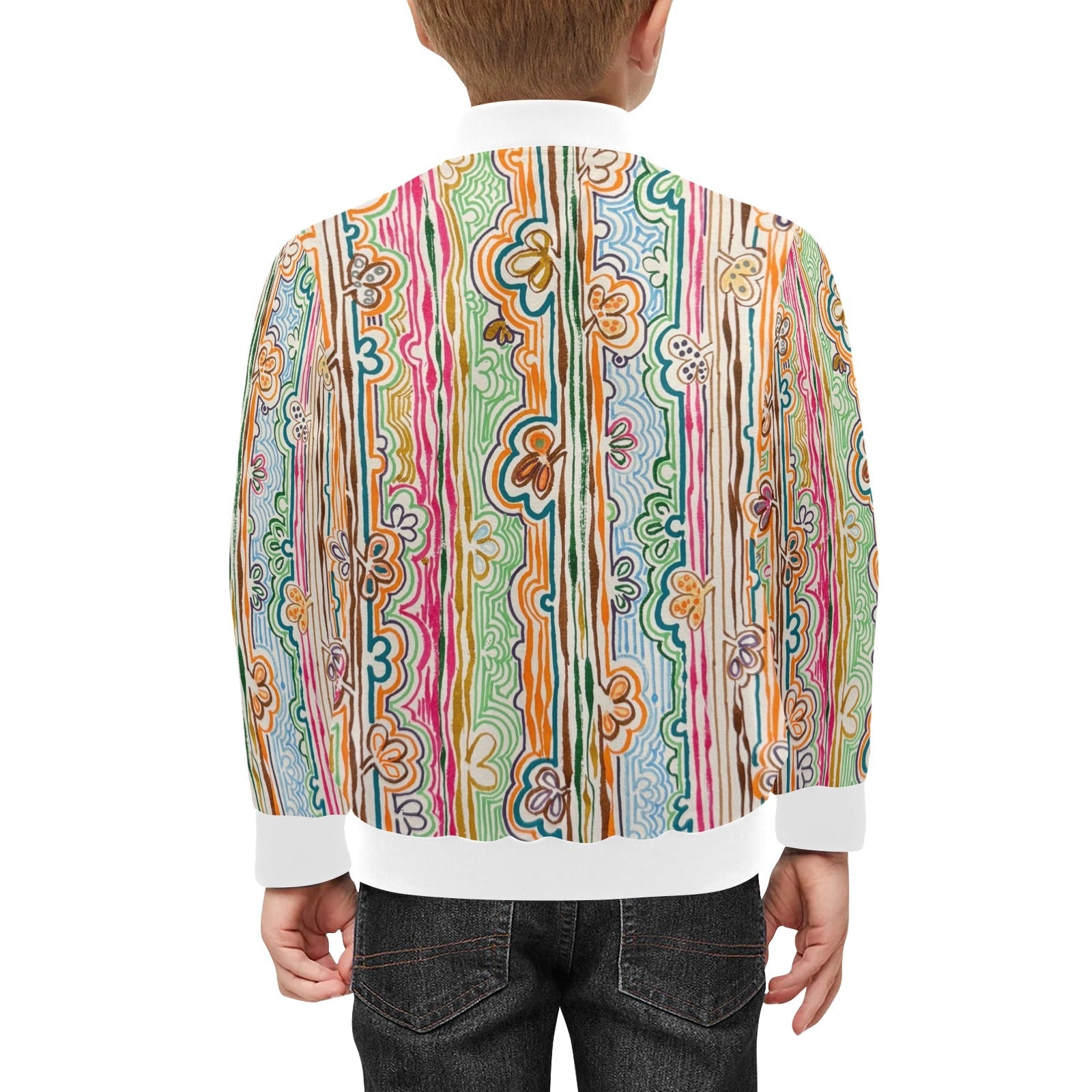 Spring Fever Kids' lined My City Bomber Jacket with Pockets - Lana Art Sweden