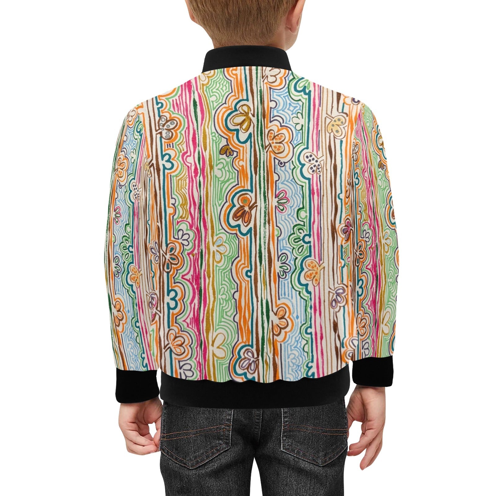 Spring Fever Kids' lined My City Bomber Jacket with Pockets - Lana Art Sweden