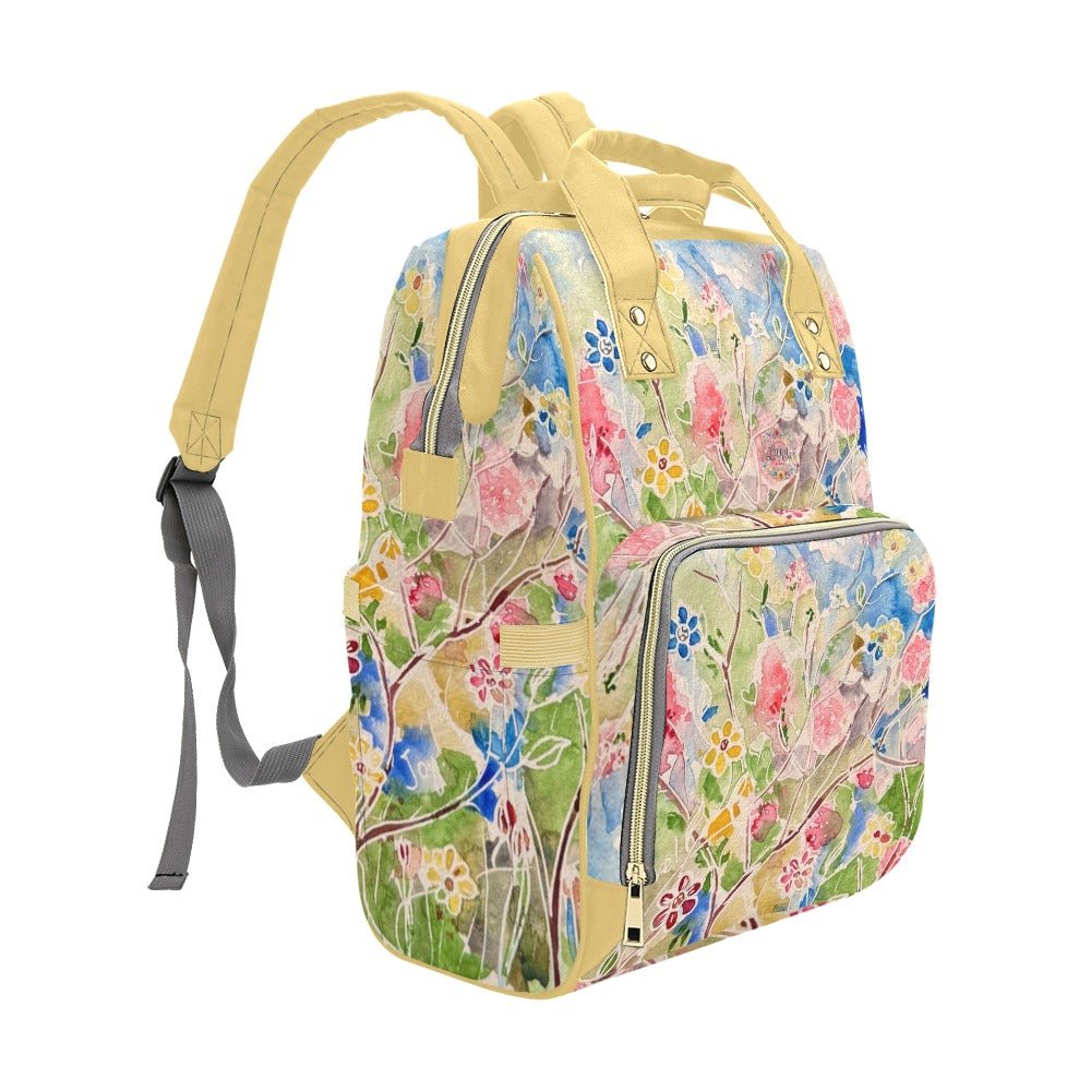 Spring Vibes Mimose Multi - Function Diaper Backpack/Diaper Bag - Lana Art Sweden