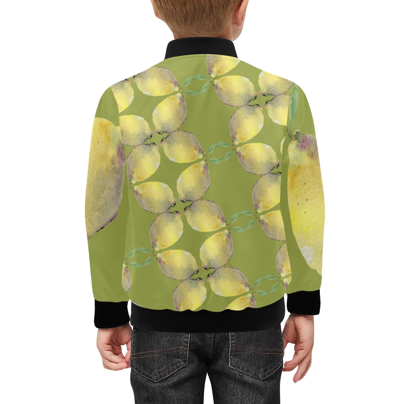 Strictly Lemon Kids' Bomber Jacket with Pockets (Model H40) - Lana Art Sweden