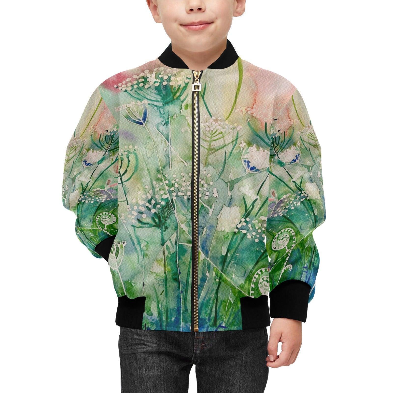 Summer Bug Kids' lined My City Bomber Jacket with Pockets - Lana Art Sweden