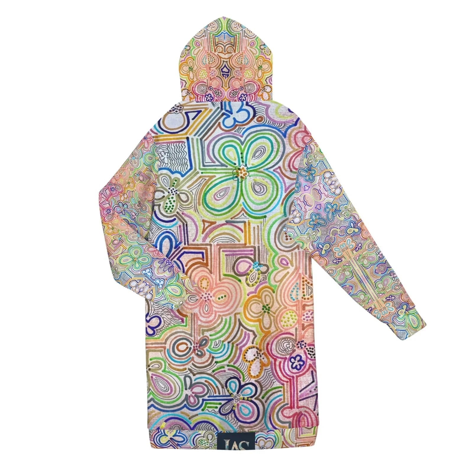 Summer Thrills Mega Women's Long Hooded Jacket - Lana Art Sweden