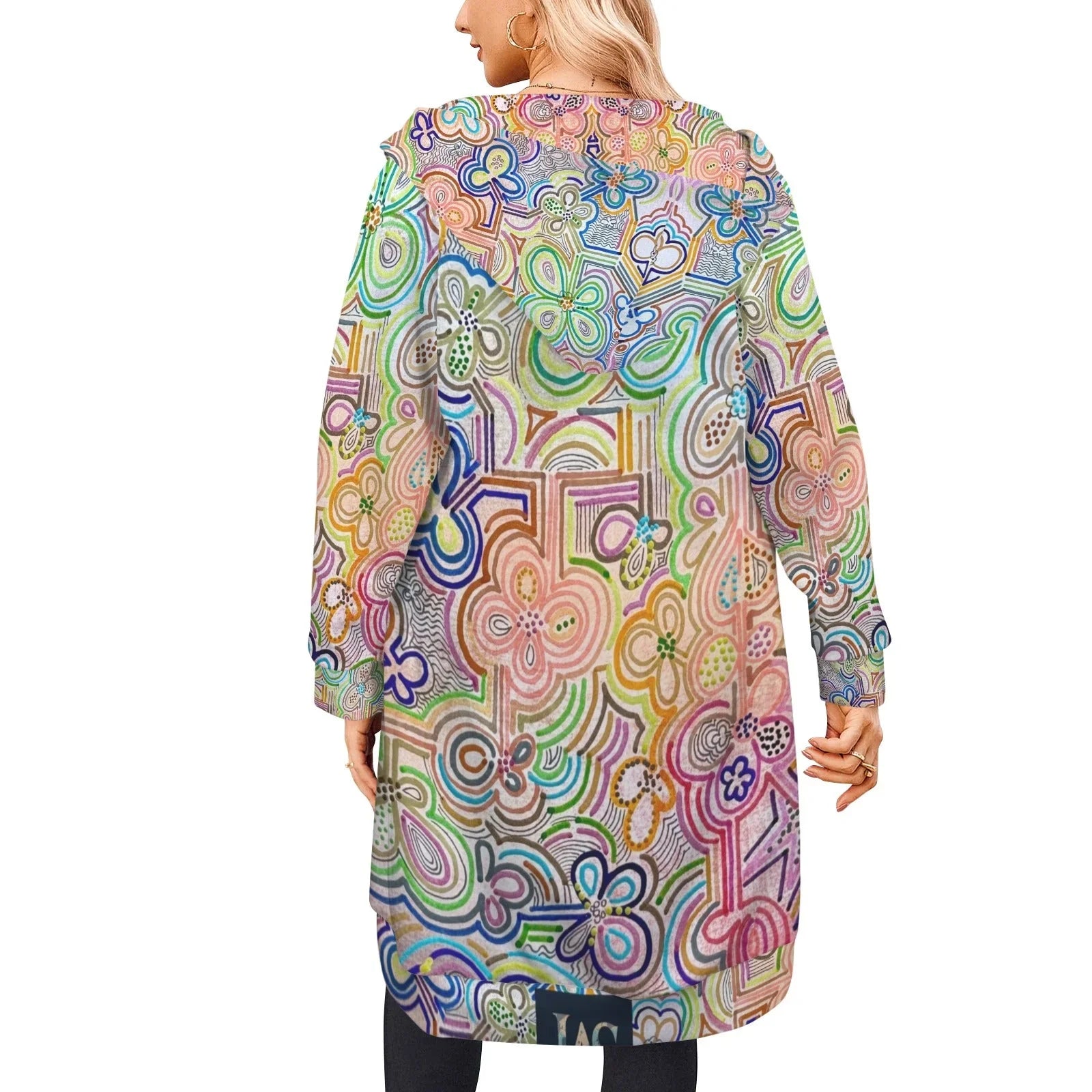 Summer Thrills Women's Long Hooded Jacket - Lana Art Sweden