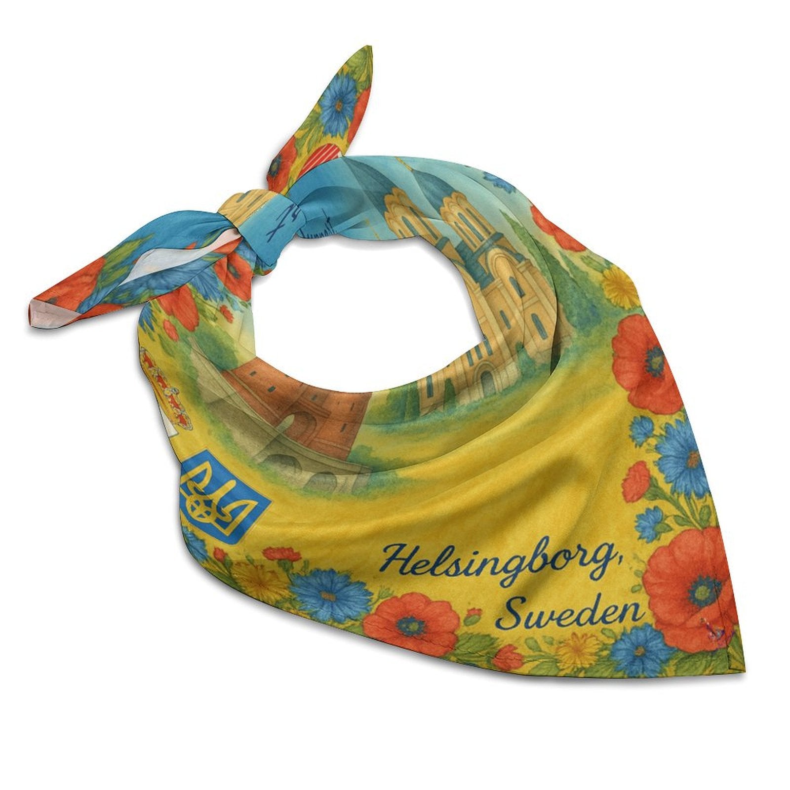 Support Ukraine 1 Kerchief All Over Print Scarf - Lana Art Sweden