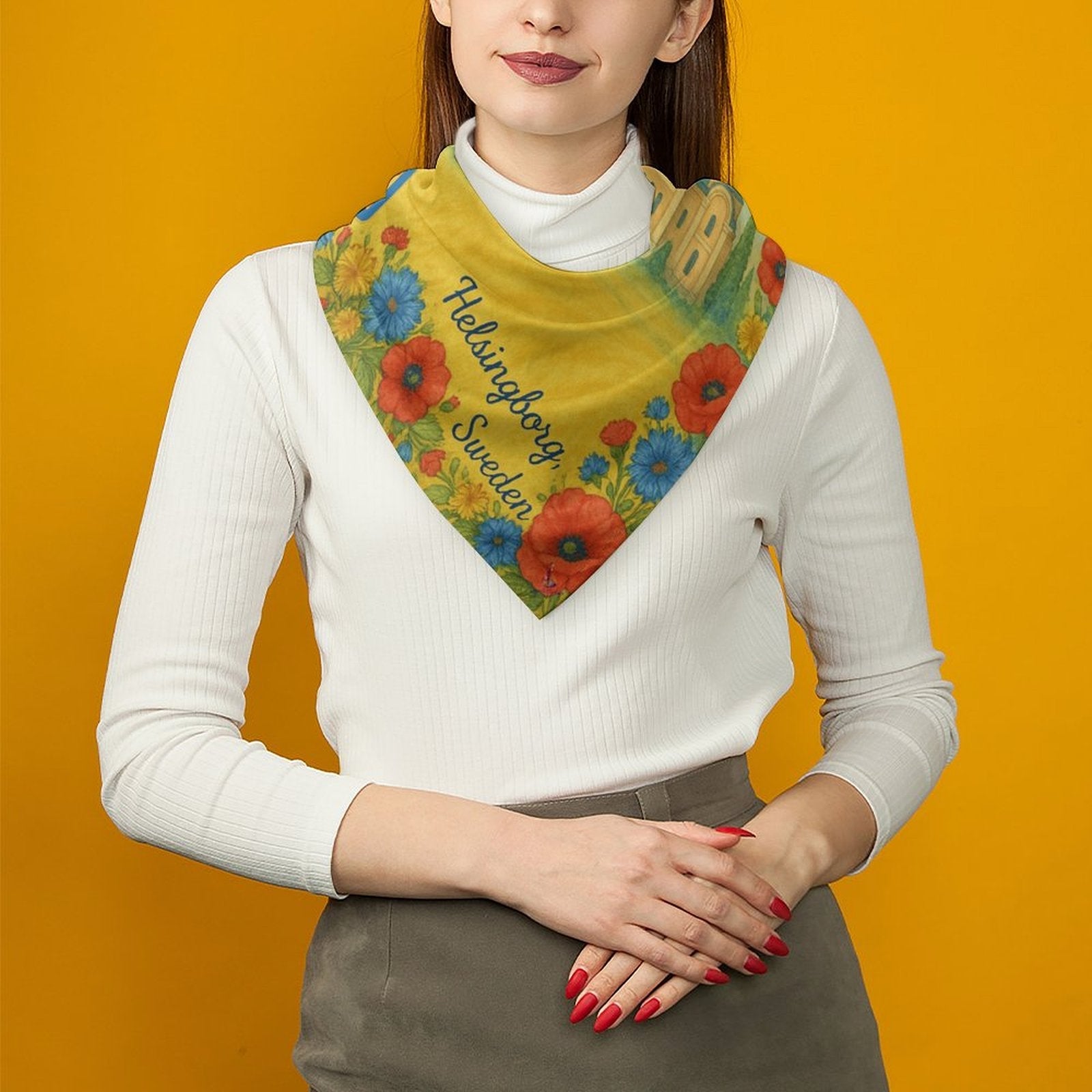Support Ukraine 1 Kerchief All Over Print Scarf - Lana Art Sweden
