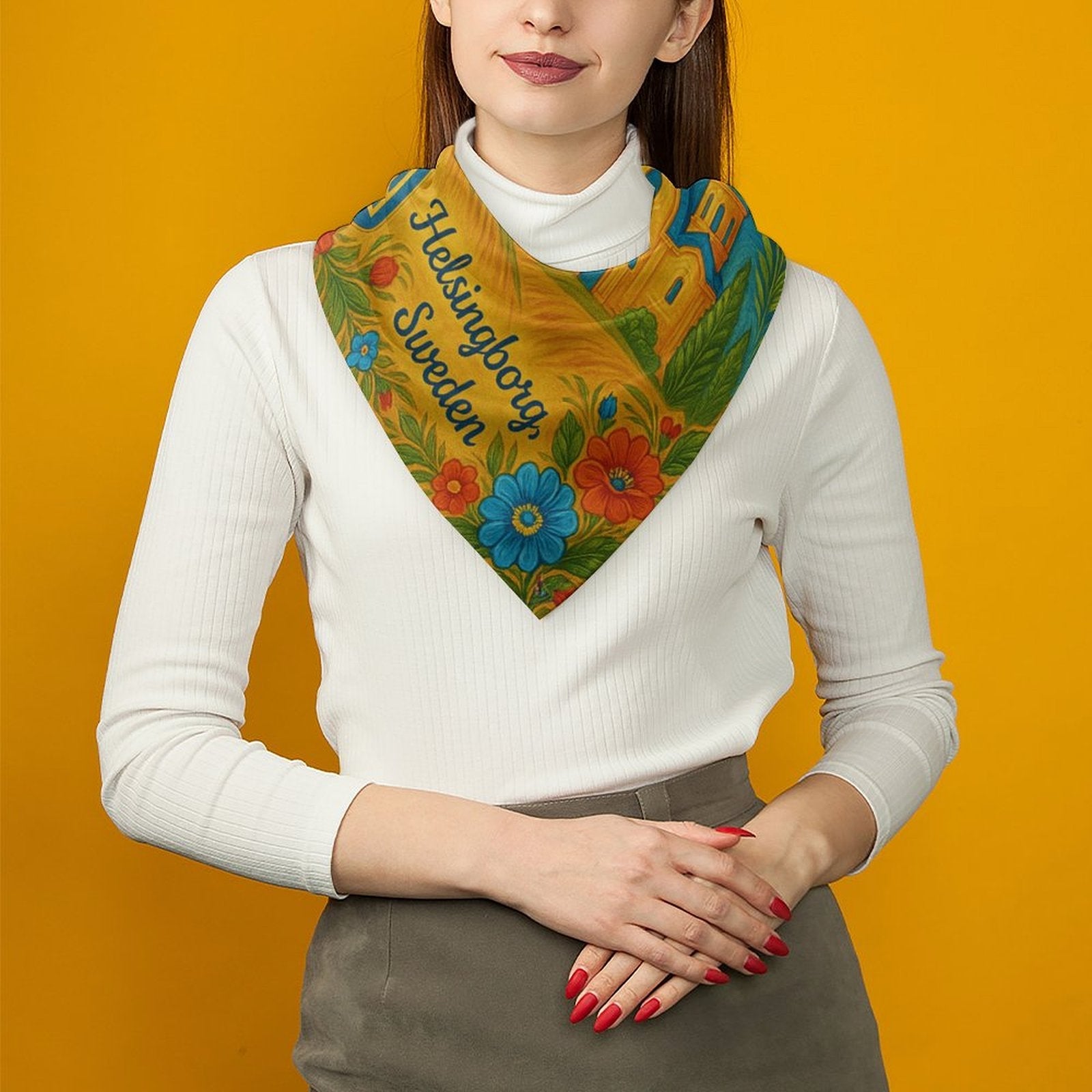 Support Ukraine 3 Kerchief All Over Print Scarf - Lana Art Sweden