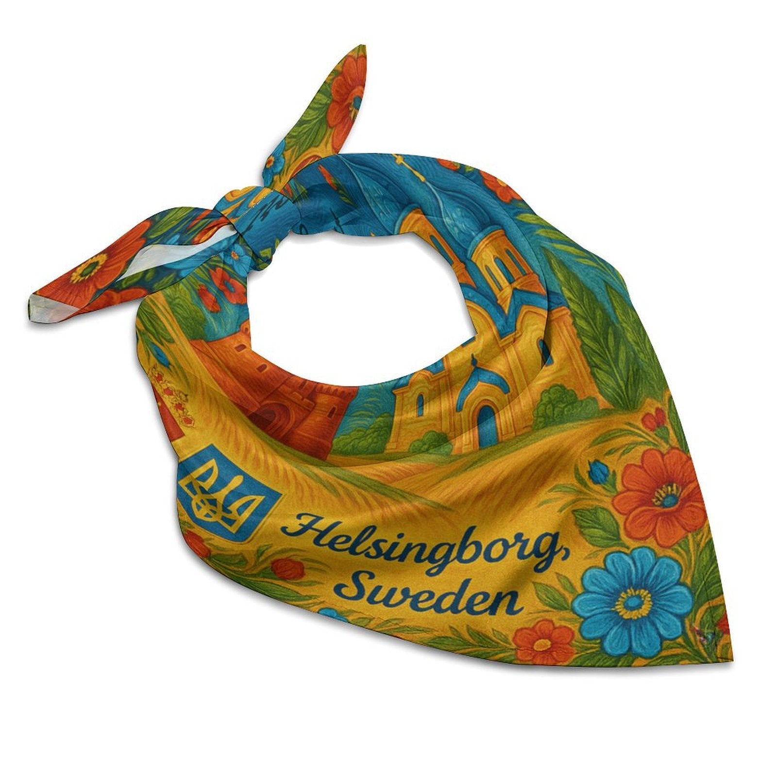 Support Ukraine 3 Kerchief All Over Print Scarf - Lana Art Sweden