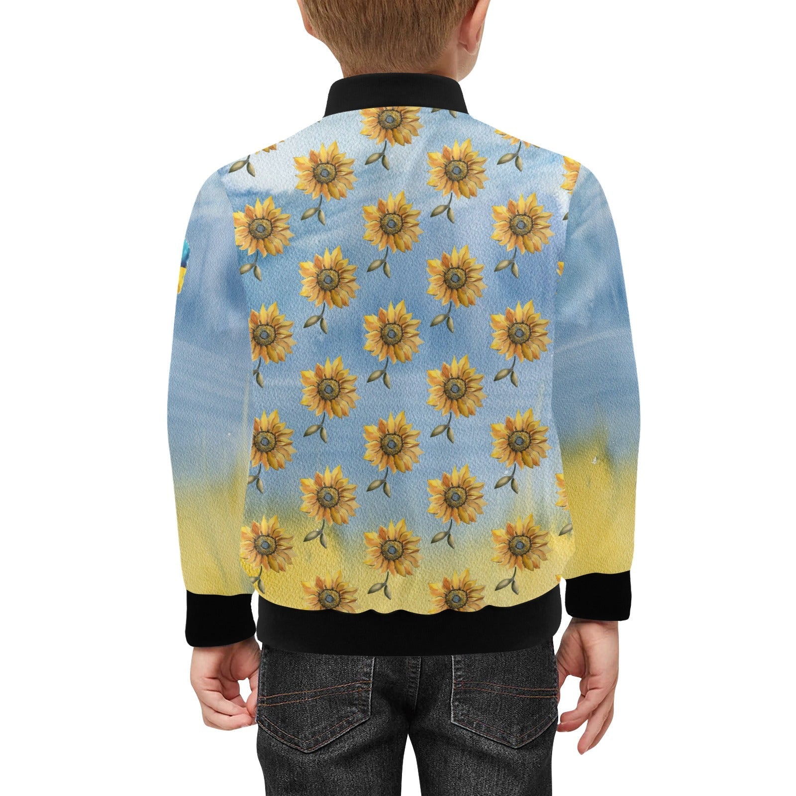 Support Ukraine Kids' Bomber Jacket - Lana Art Sweden