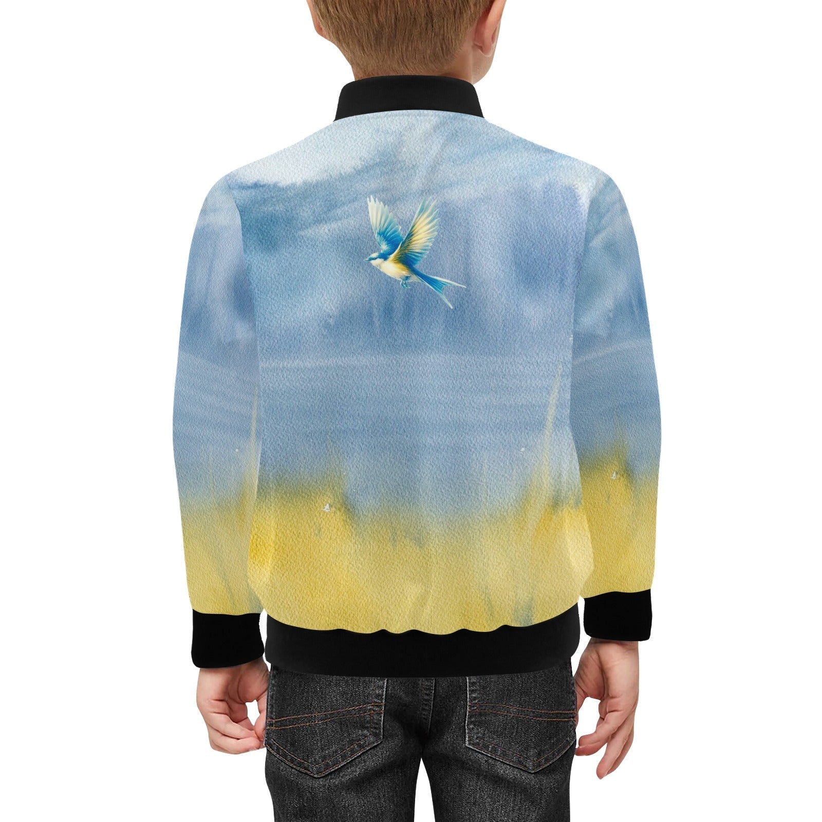 Support Ukraine Kids' Bomber Jacket - Lana Art Sweden