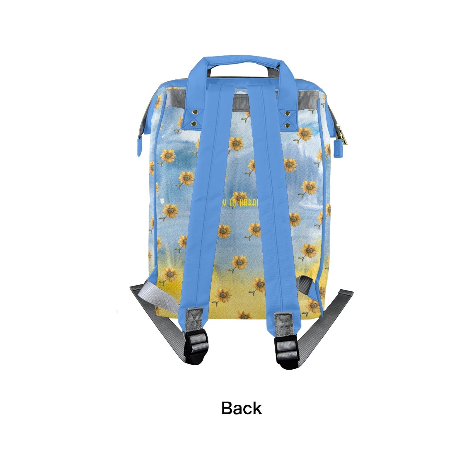 Support Ukraine Sunflowers Multi - Function Travel Diaper Bag - Large - Lana Art Sweden