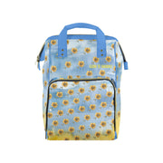Support Ukraine Sunflowers Multi - Function Travel Diaper Bag - Large - Lana Art Sweden