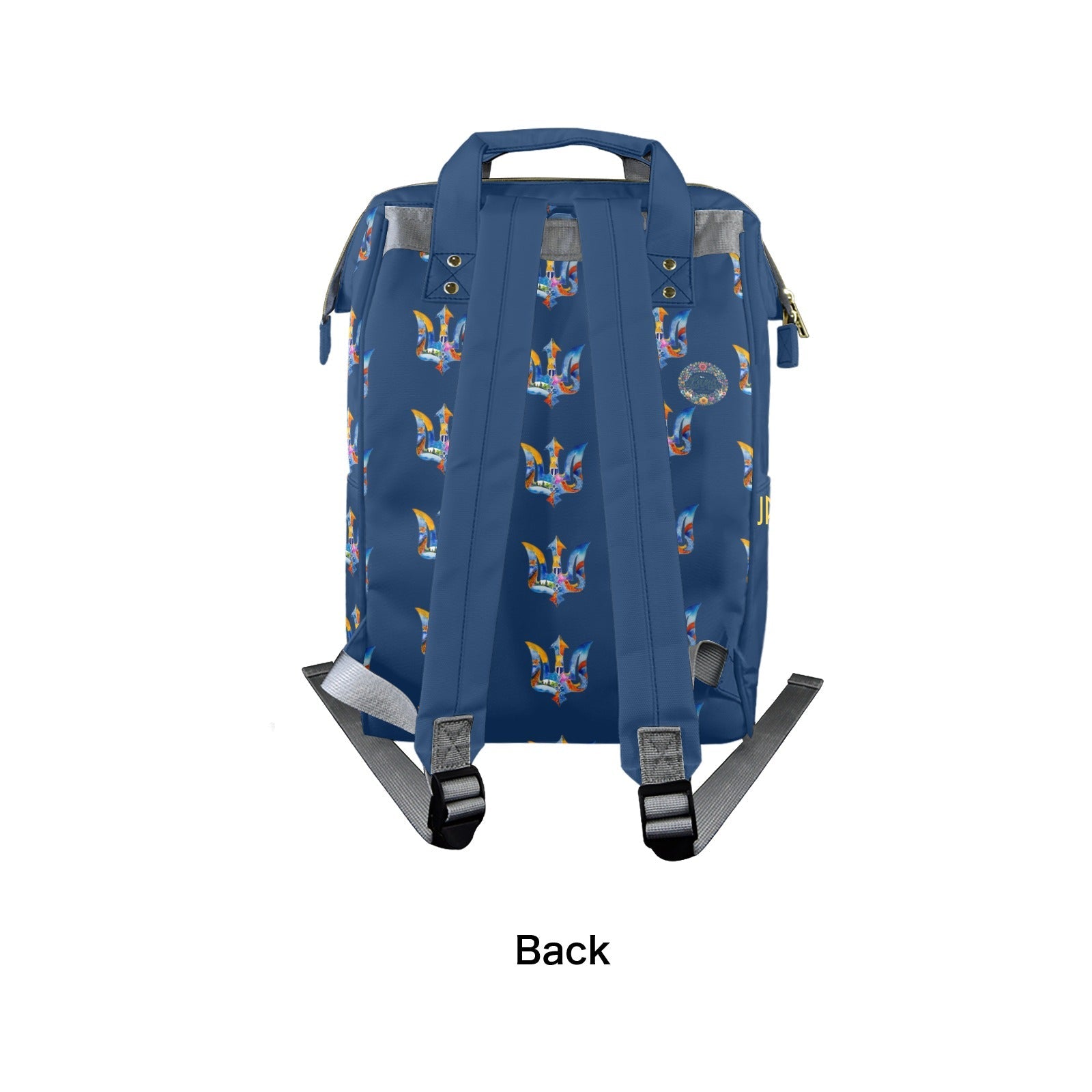 Support Ukraine Trident Multi - Function Travel Diaper Bag - Large - Lana Art Sweden