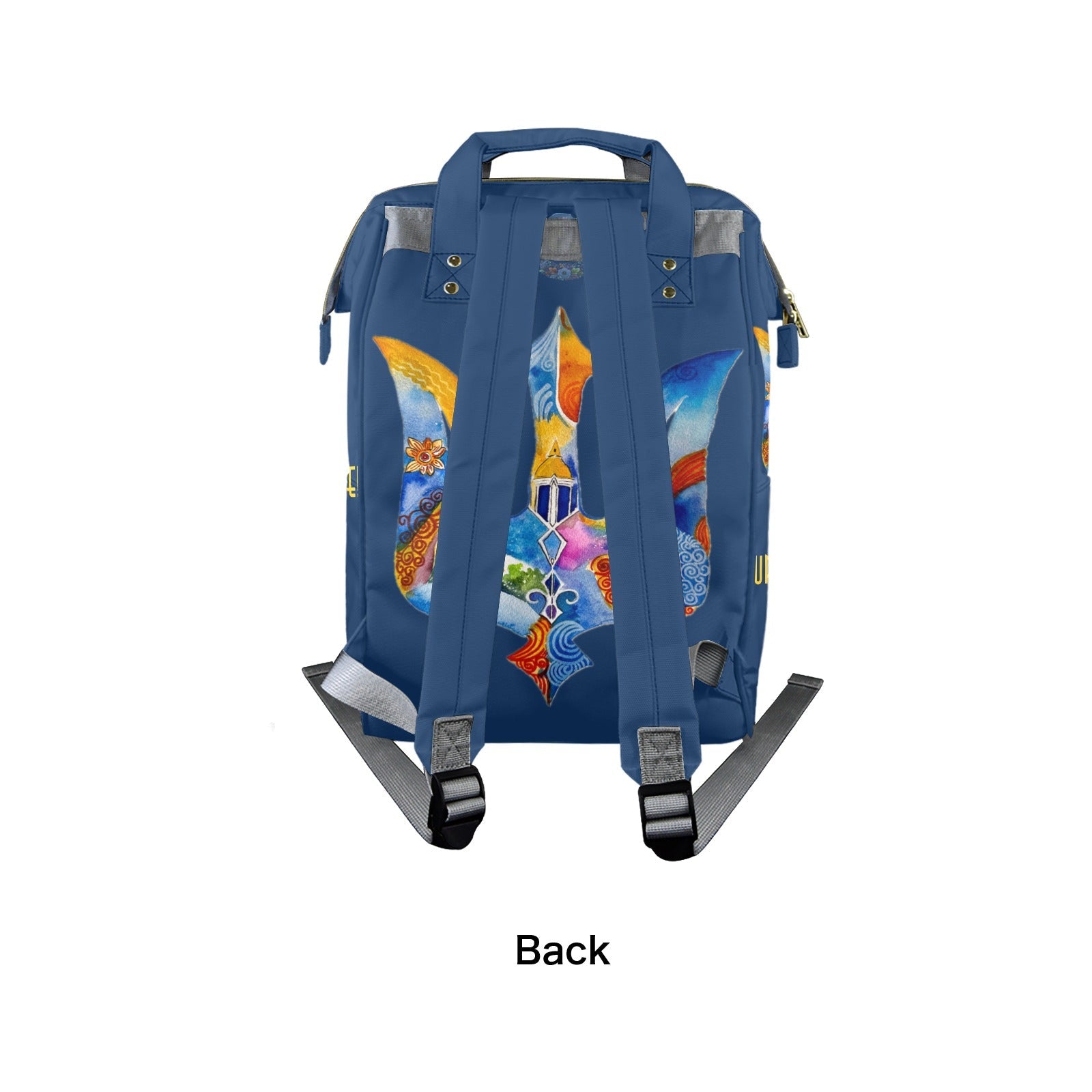Support Ukraine Trident Multi - Function Travel Diaper Bag - Large - Lana Art Sweden