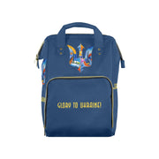 Support Ukraine Trident Multi - Function Travel Diaper Bag - Large - Lana Art Sweden