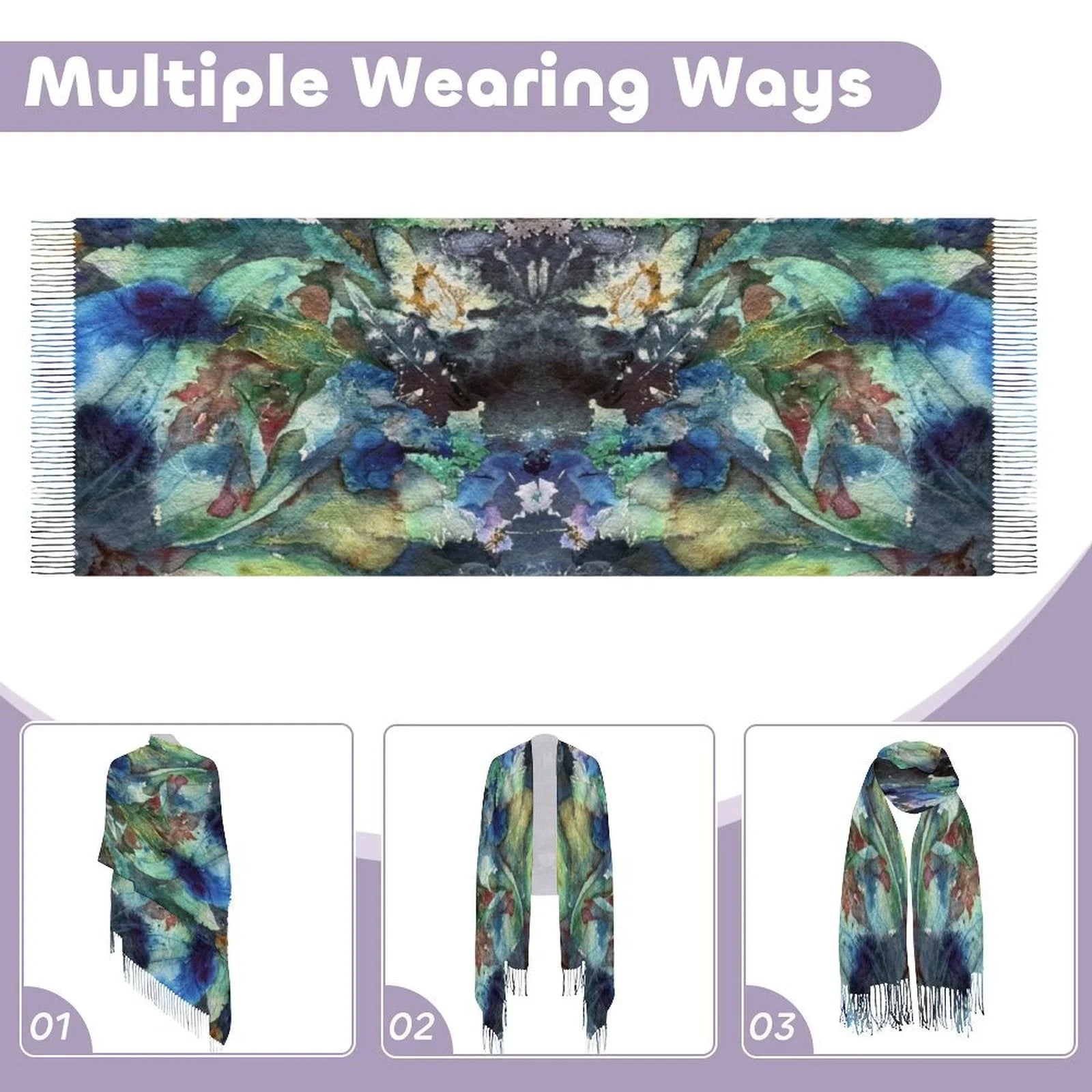 Tassel scarf Tassel Scarf - Lana Art Sweden