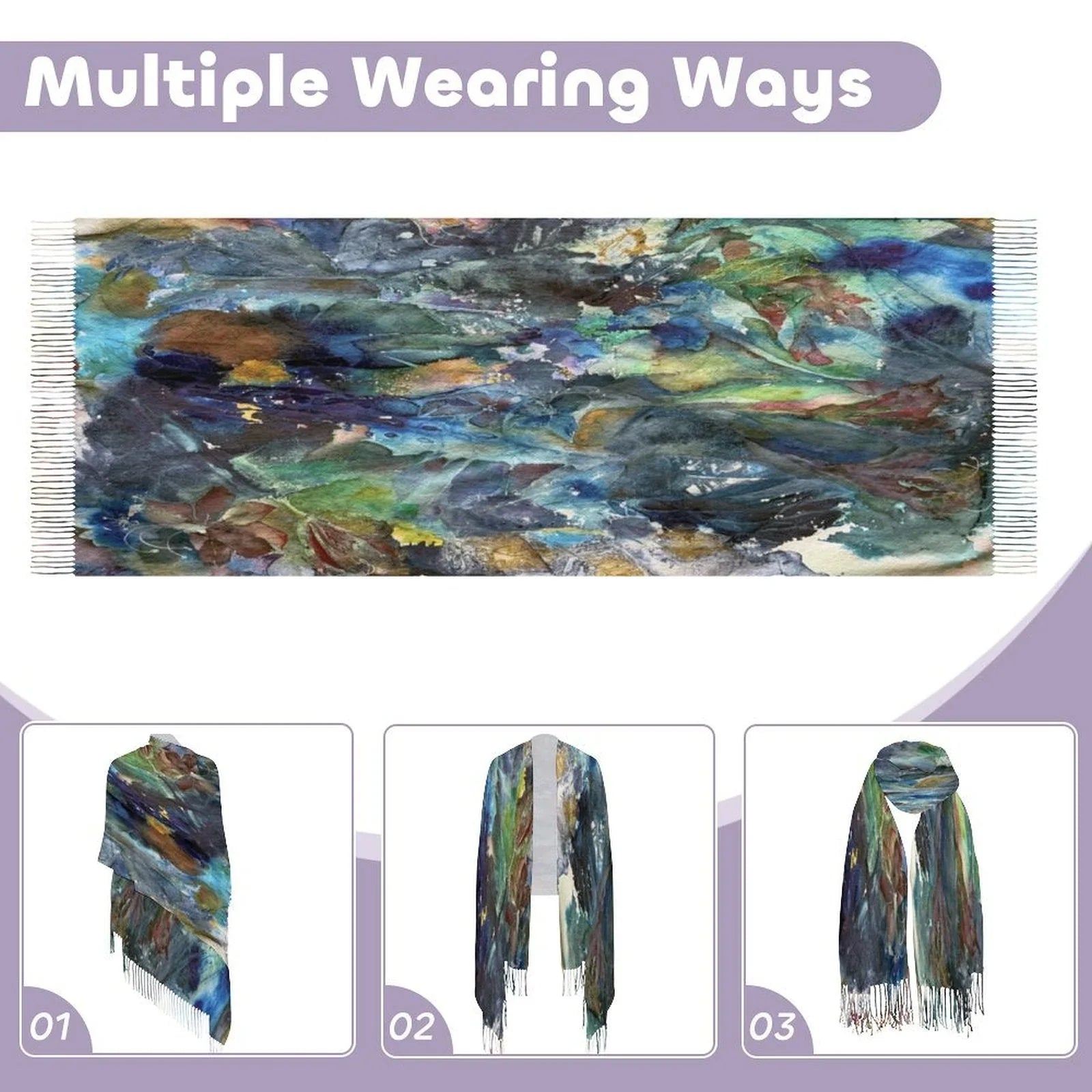 Tassel scarf Tassel Scarf - Lana Art Sweden