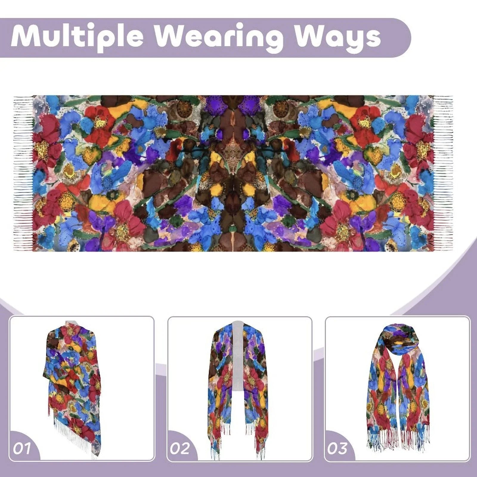 Tassel scarf Tassel Scarf - Lana Art Sweden