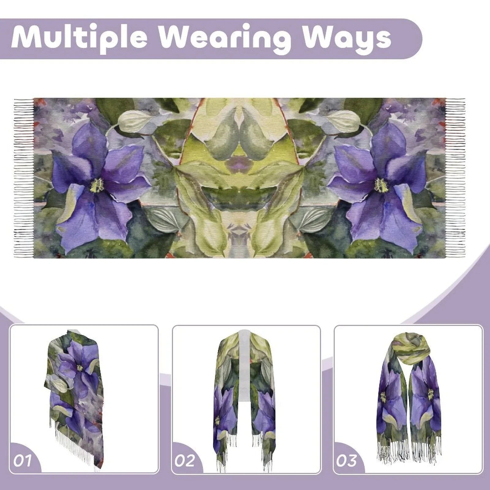 Tassel scarf Tassel Scarf - Lana Art Sweden