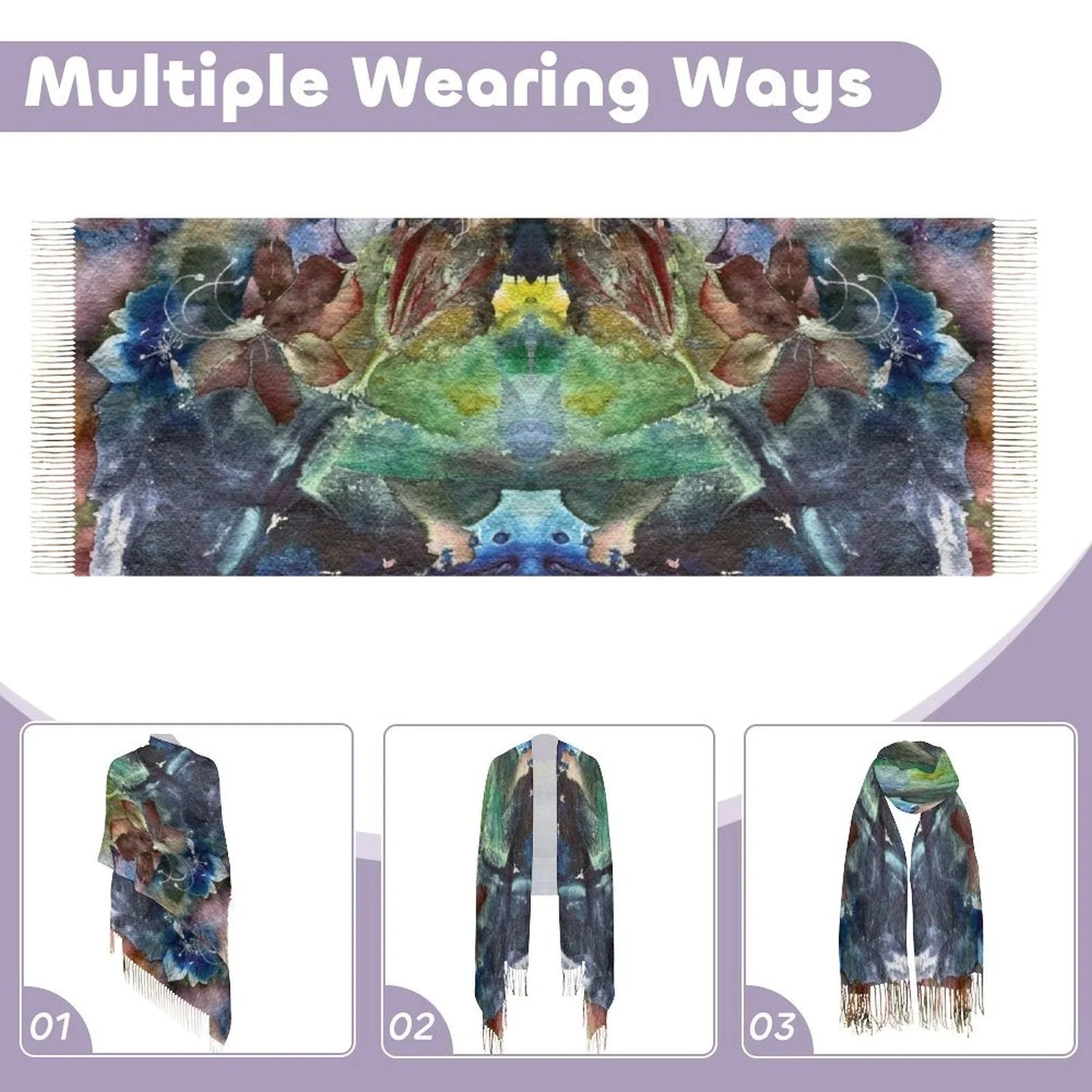 Tassel scarf Tassel Scarf - Lana Art Sweden