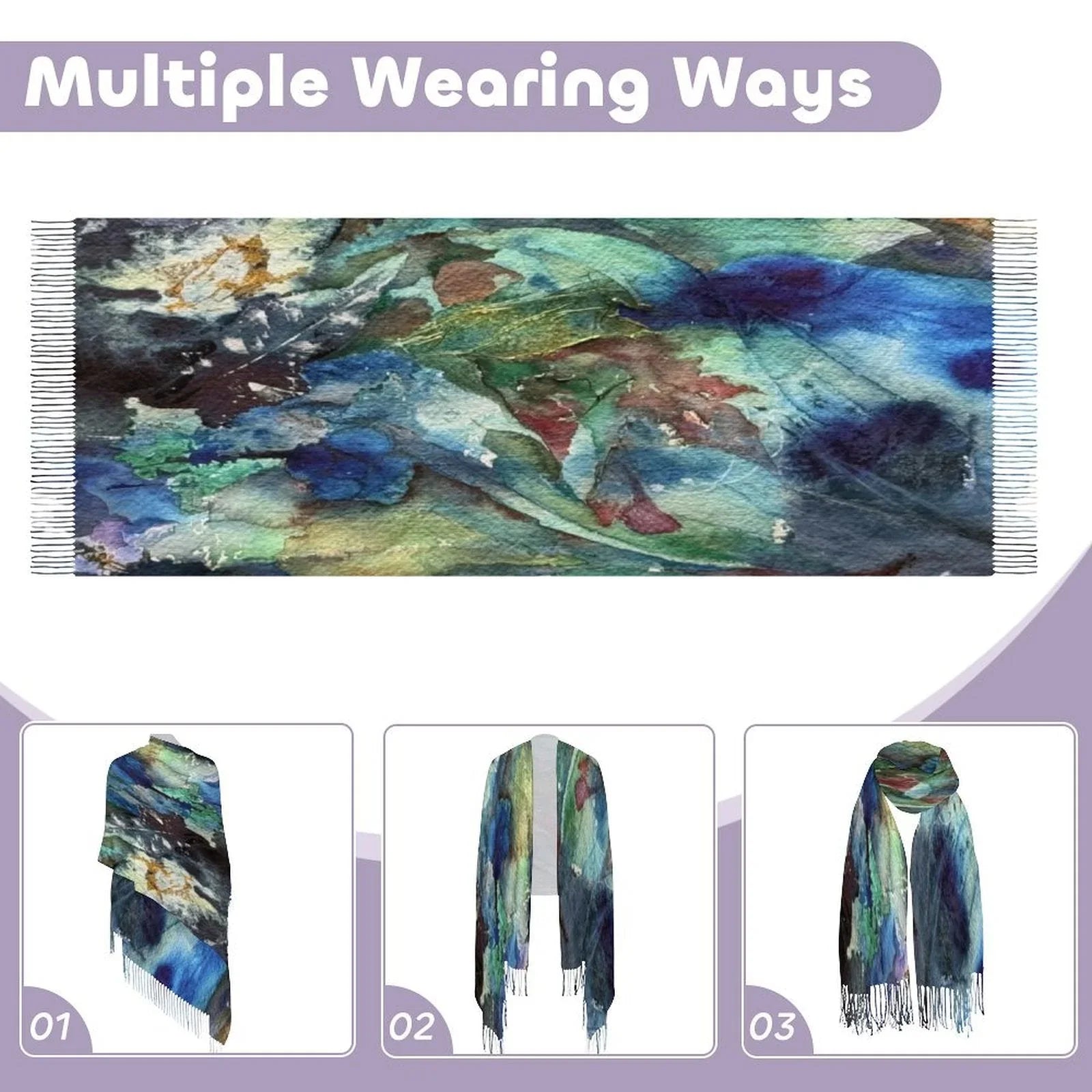 Tassel scarf Tassel Scarf - Lana Art Sweden