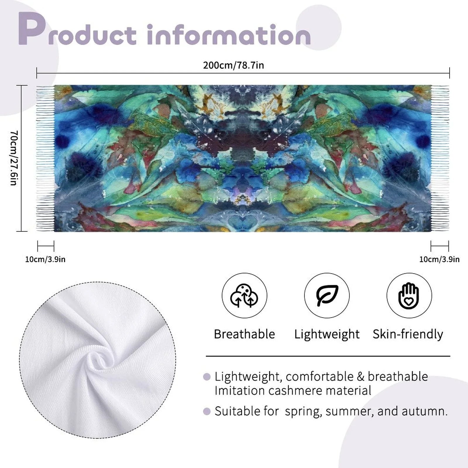 Tassel scarf Tassel Scarf - Lana Art Sweden