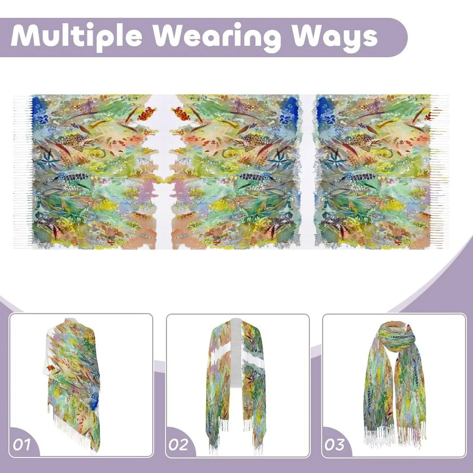 Tassel scarf Tassel Scarf - Lana Art Sweden
