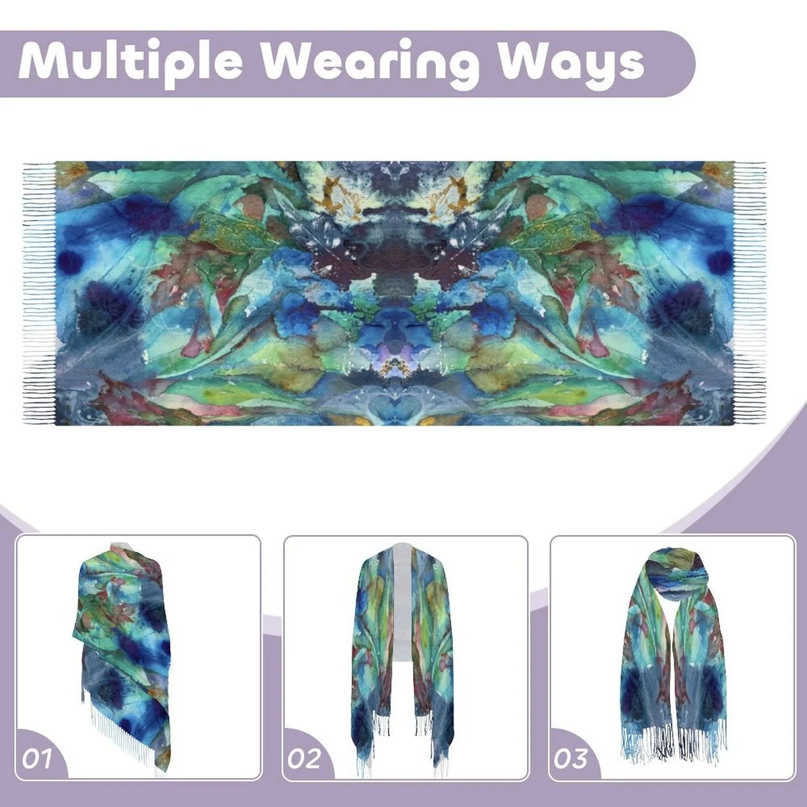 Tassel scarf Tassel Scarf - Lana Art Sweden
