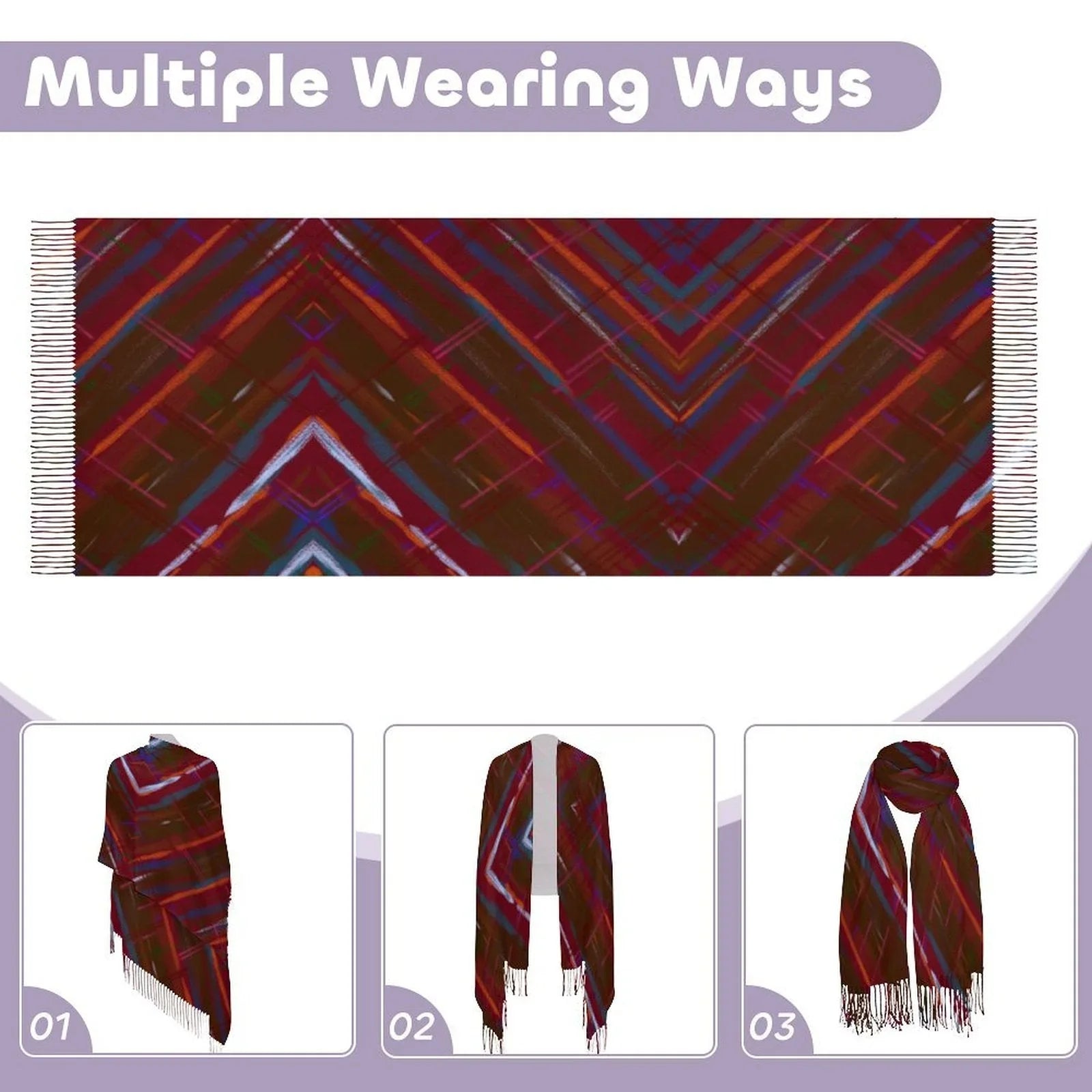 Tassel scarf Tassel Scarf - Lana Art Sweden