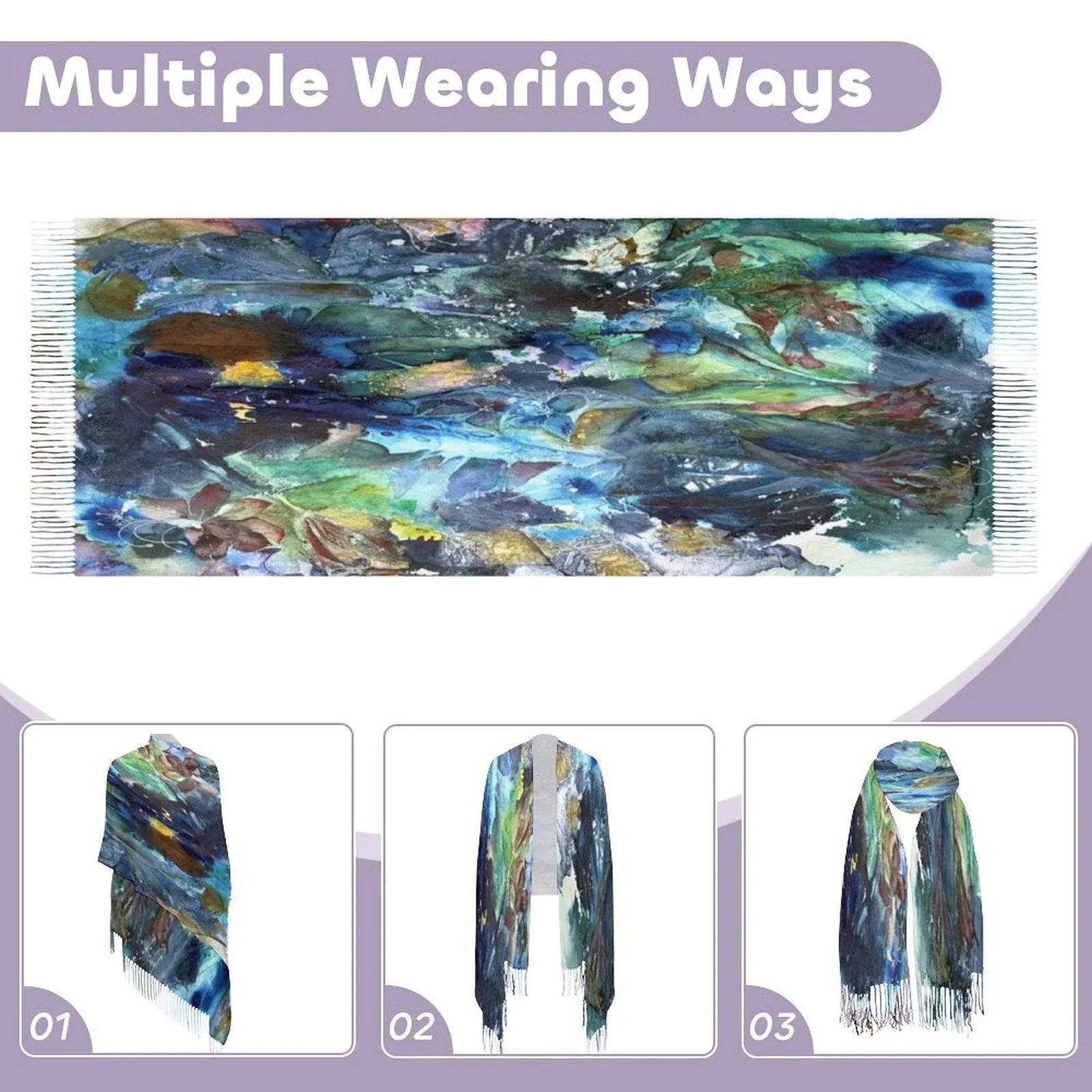 Tassel scarf Tassel Scarf - Lana Art Sweden