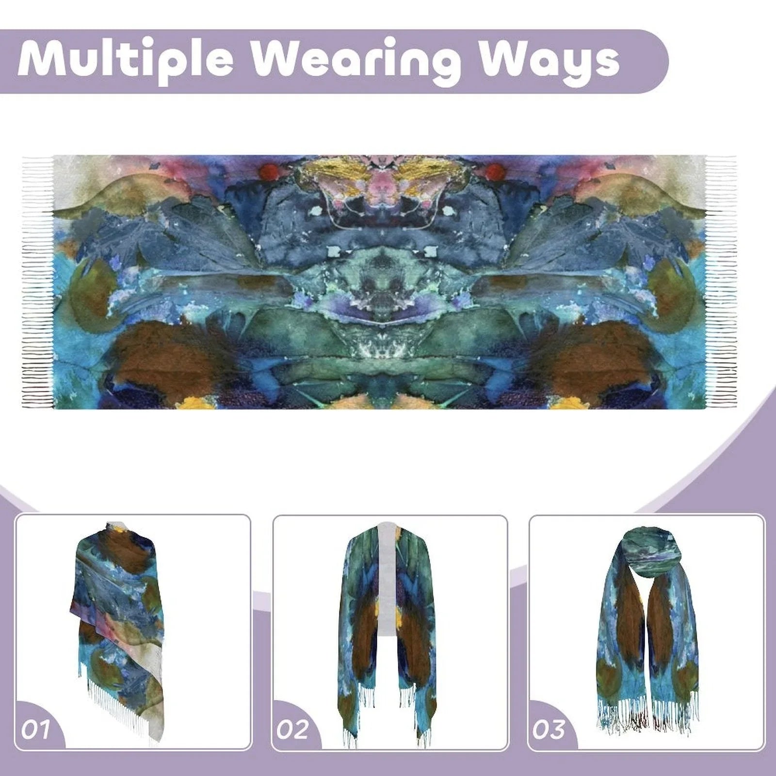Tassel scarf Tassel Scarf - Lana Art Sweden
