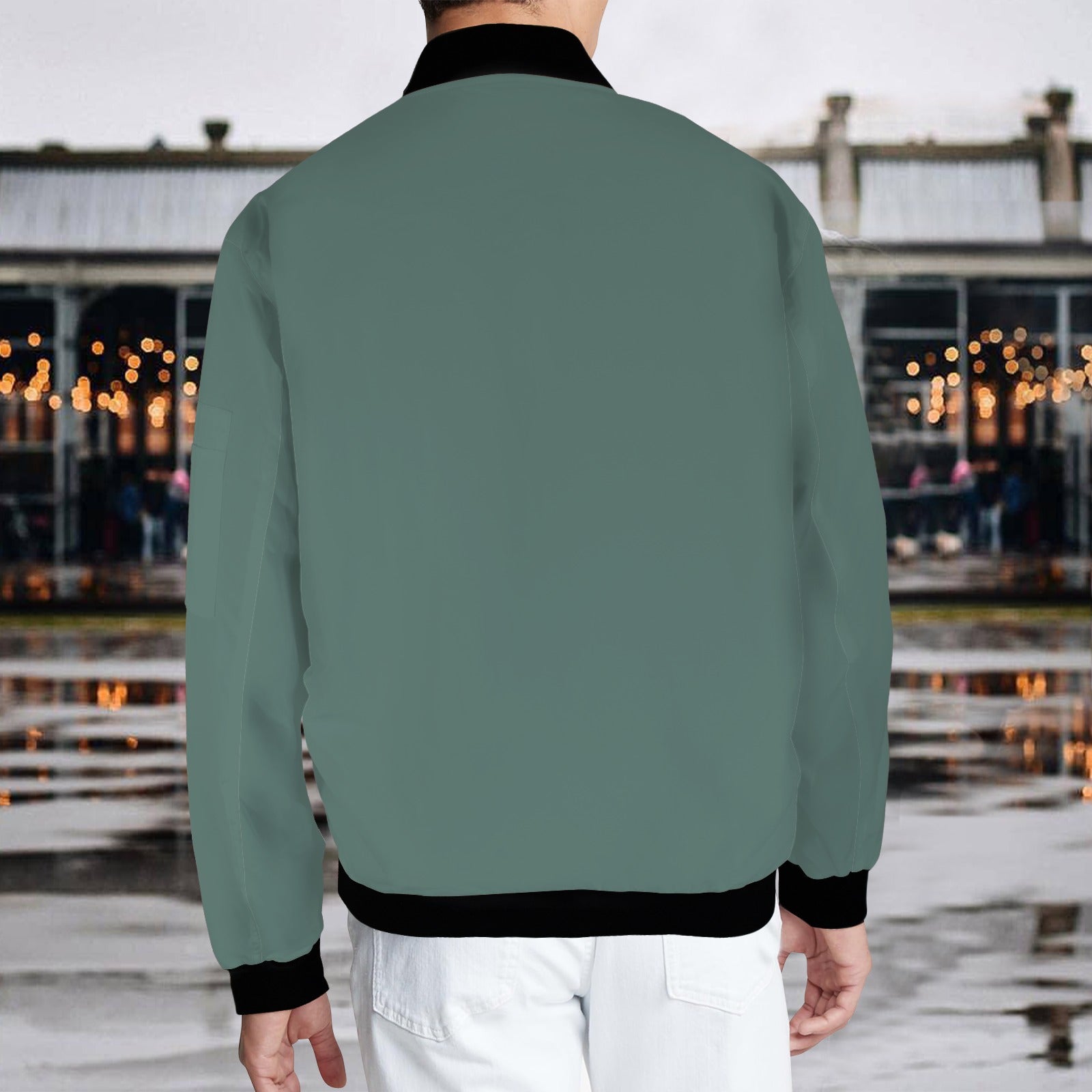 Teal Profound Men's Bomber Jacket - Lana Art Sweden