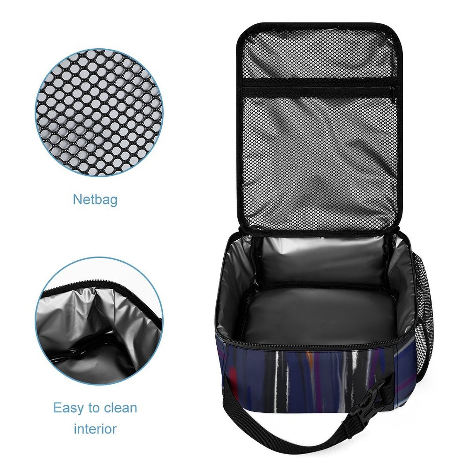 Three piece School Blue Music set: Backpack, Lunch bag, Pen case - Lana Art Sweden