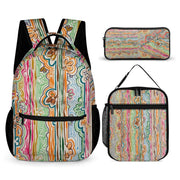 Three piece School Spring Fever set: Backpack, Lunch bag, Pen case - Lana Art Sweden