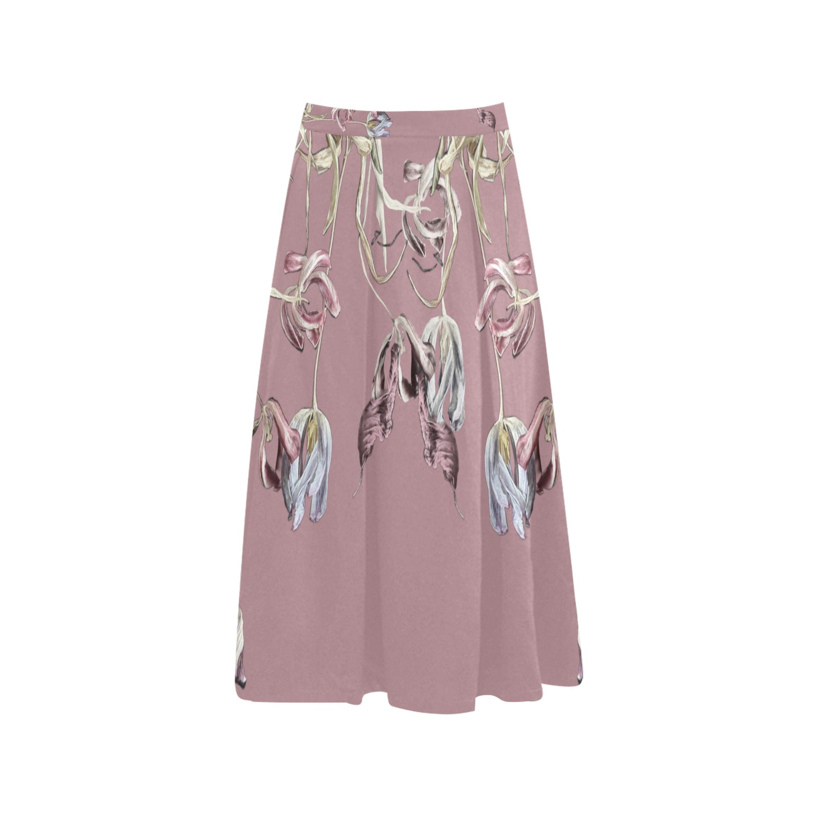 Three Tulips and a Leaf Mnemosyne Women's Crepe Skirt - Lana Art Sweden
