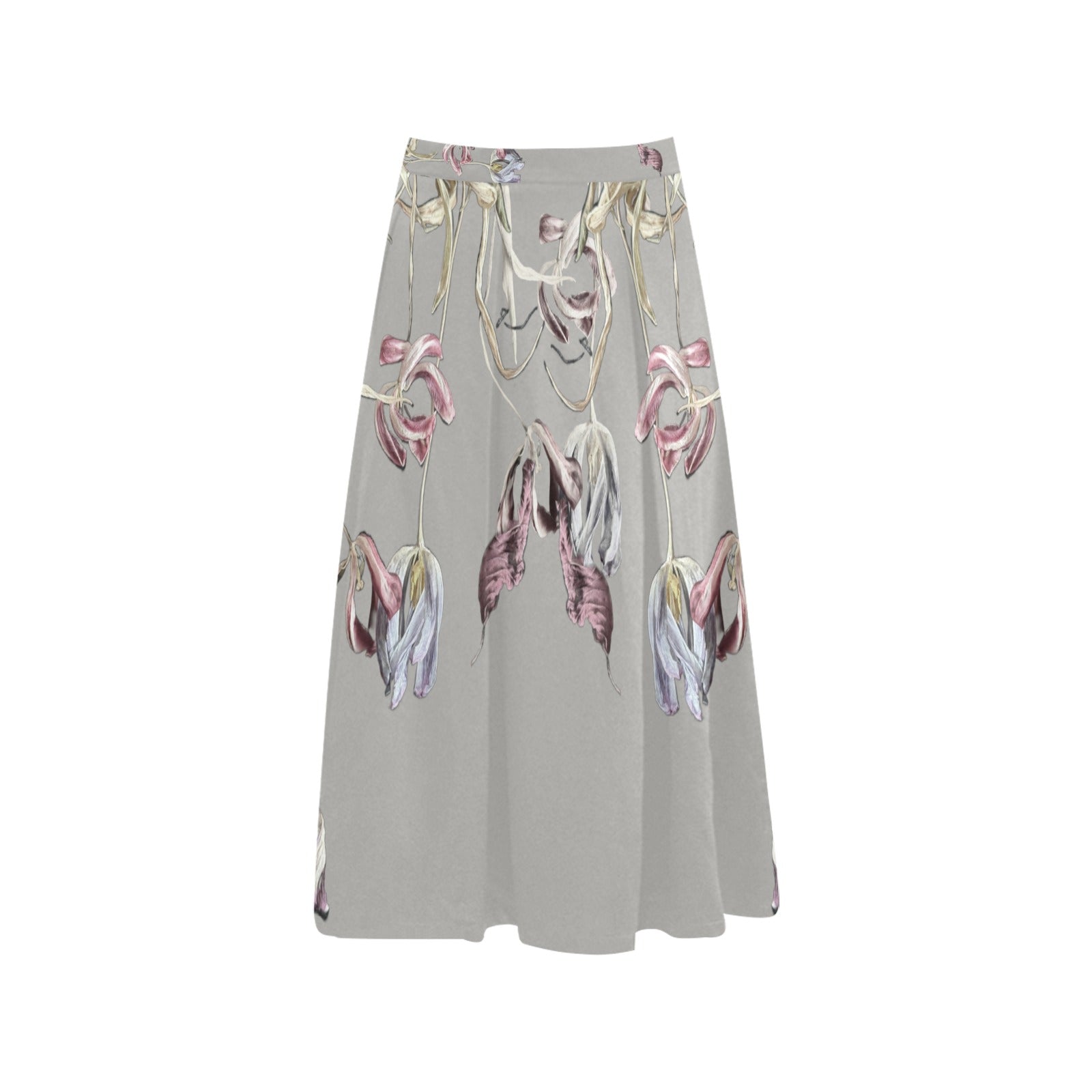 Three Tulips and a Leaf Mnemosyne Women's Crepe Skirt - Lana Art Sweden