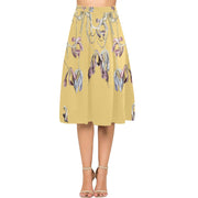 Three Tulips and a Leaf Mnemosyne Women's Crepe Skirt - Lana Art Sweden