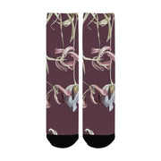 Three Tulips Cherry Laquer Women's Custom Socks - Lana Art Sweden