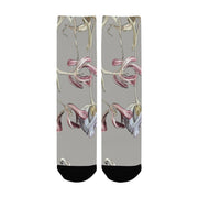 Three Tulips Paper White Women's Custom Socks - Lana Art Sweden