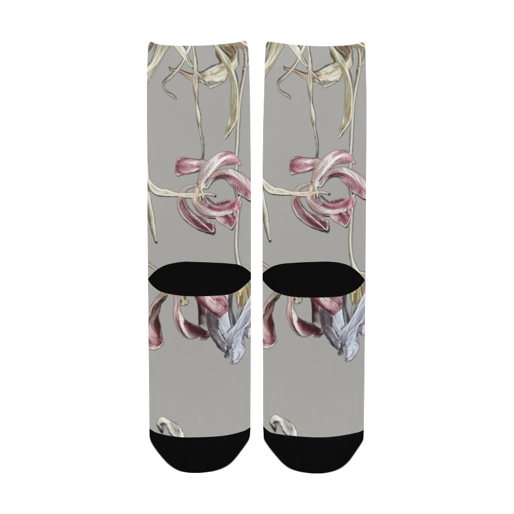 Three Tulips Paper White Women's Custom Socks - Lana Art Sweden