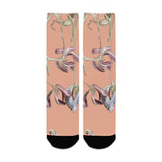 Three Tulips Roasted Peach Women's Custom Socks - Lana Art Sweden