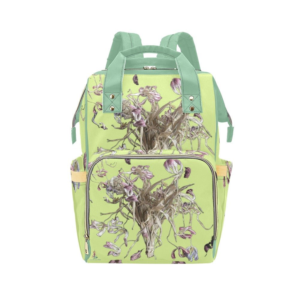 Tulip Drama Bamboo Multi - Function Diaper Backpack/Diaper Bag - Lana Art Sweden