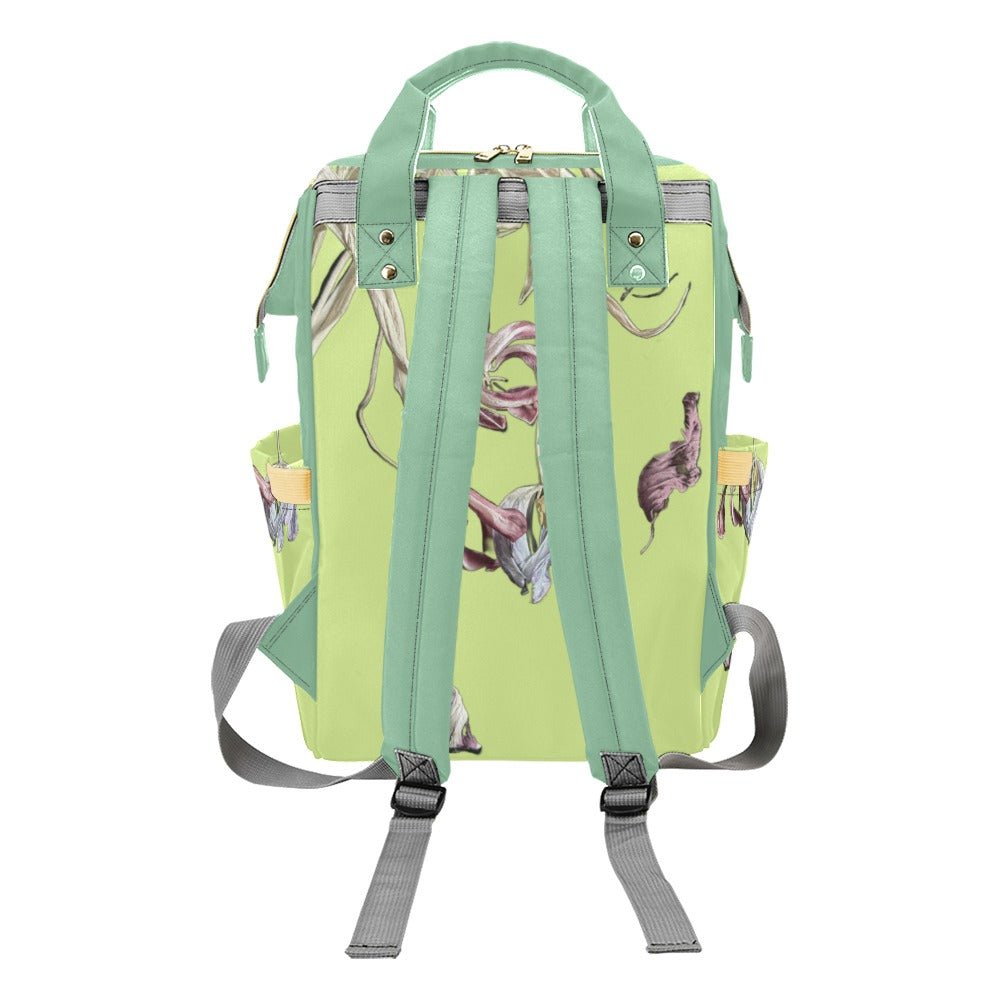 Tulip Drama Bamboo Multi - Function Diaper Backpack/Diaper Bag - Lana Art Sweden